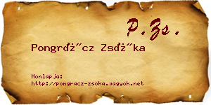 Pongrácz Zsóka névjegykártya